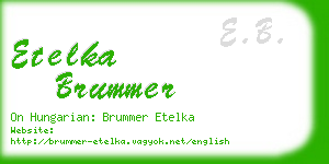 etelka brummer business card